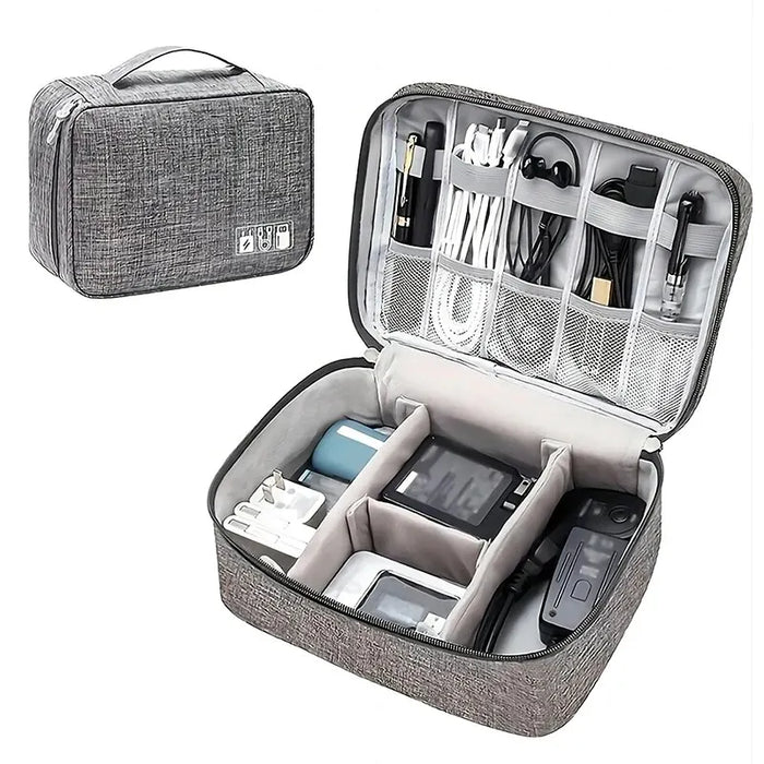 Sac de rangement pour câbles étanche, organisateur numérique électronique portable, sac de rangement pour câbles USB, chargeur, prise de courant, organisateur de câbles de voyage
