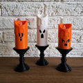 Spooky LED Halloween Candle Set – Pumpkin & Ghost Designs