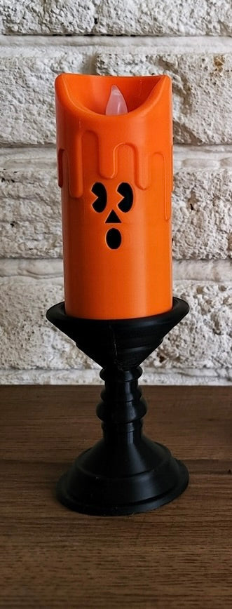 Spooky LED Halloween Candle Set – Pumpkin & Ghost Designs