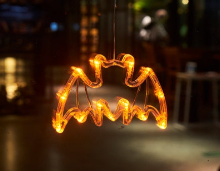 Halloween Window Lights – Hanging Spiders, Pumpkins & Ghosts
