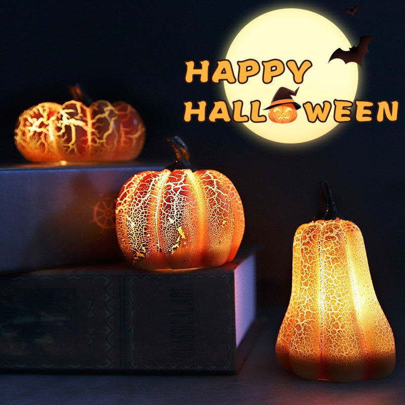 Glowing Pumpkin LED Lantern – Halloween Table Décor