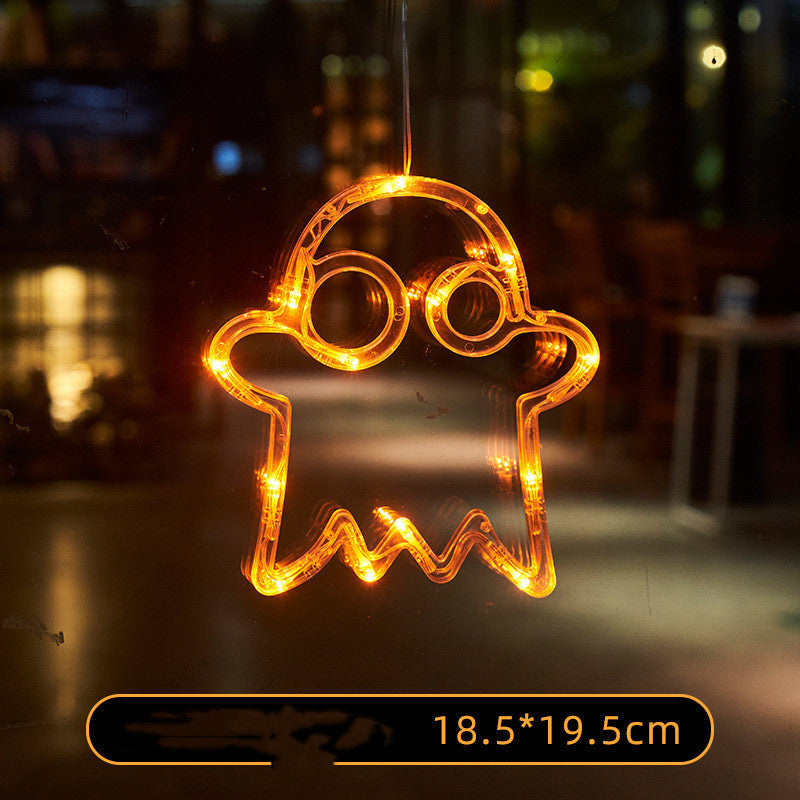 Halloween Window Lights – Hanging Spiders, Pumpkins & Ghosts