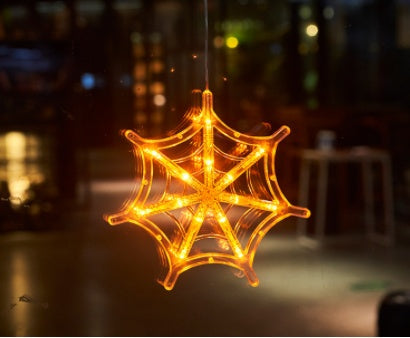 Halloween Window Lights – Hanging Spiders, Pumpkins & Ghosts
