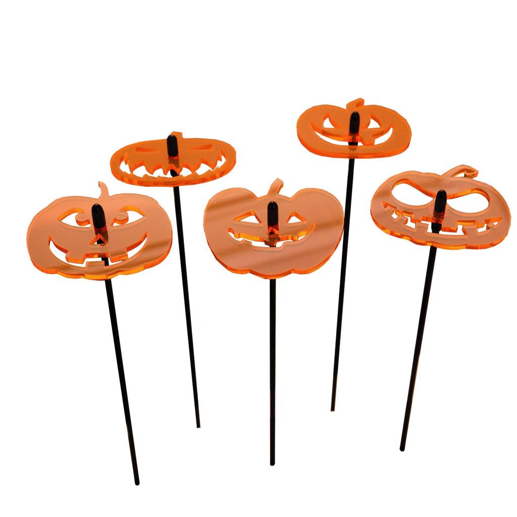 Piquets de jardin citrouilles d’automne – Lot de 5