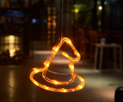Halloween Window Lights – Hanging Spiders, Pumpkins & Ghosts