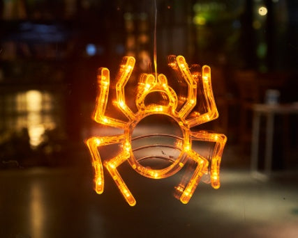 Halloween Window Lights – Hanging Spiders, Pumpkins & Ghosts