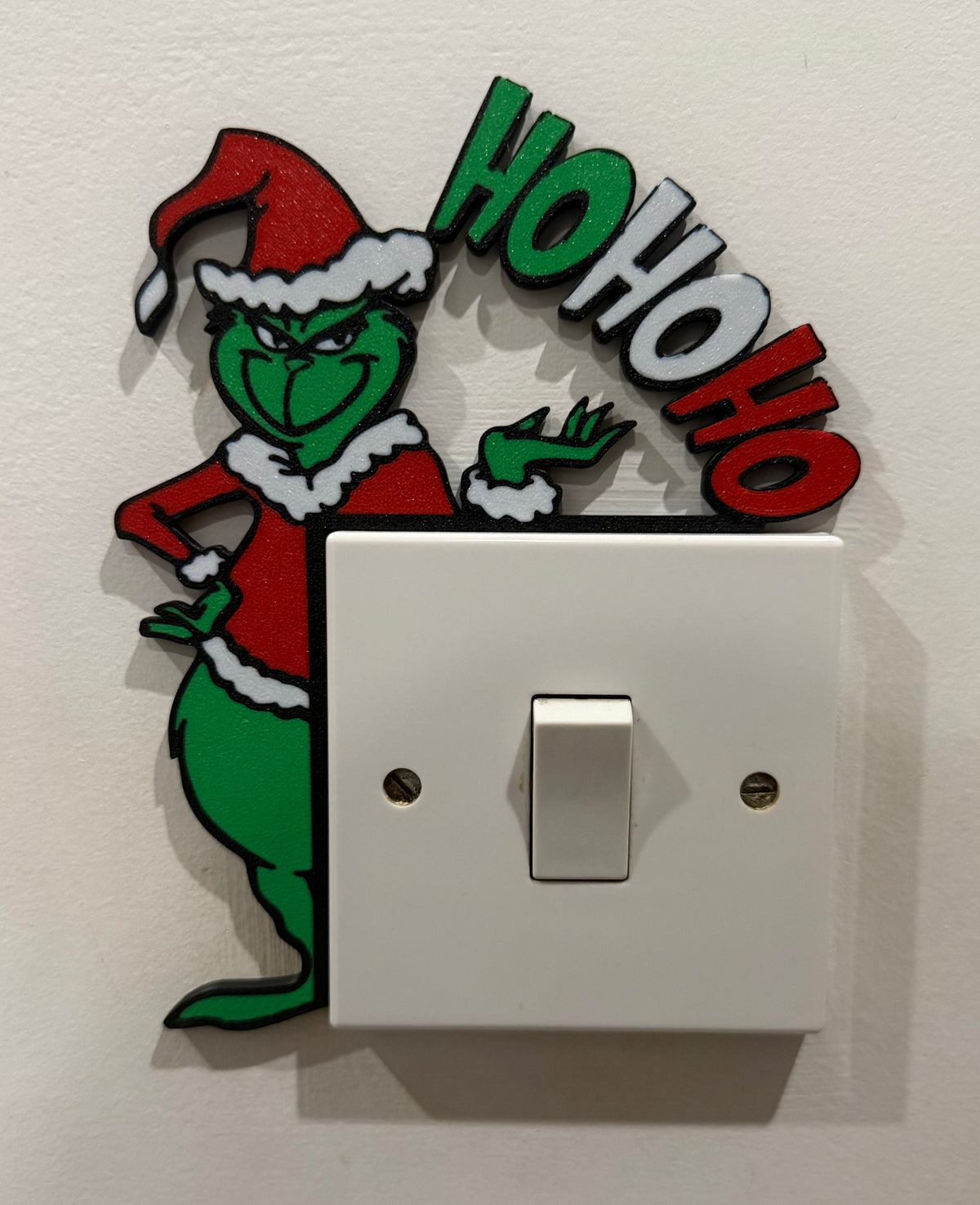 Grinch Door Corner or Light Switch Topper | Christmas Sign | Xmas Decoration | Festive Wall Art