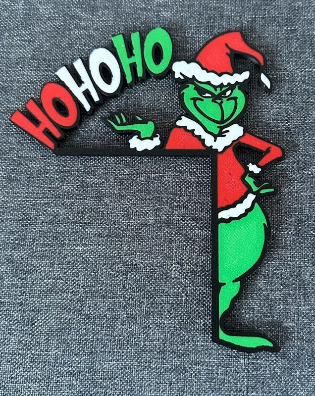 Grinch Door Corner or Light Switch Topper | Christmas Sign | Xmas Decoration | Festive Wall Art