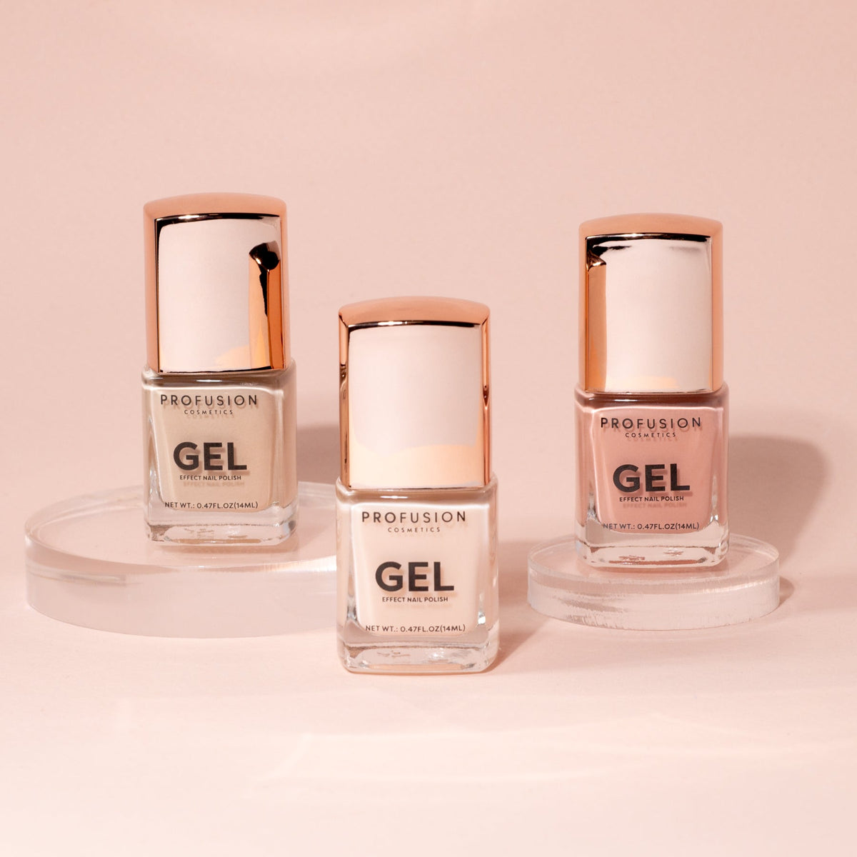 GO-TO NEUTRALS | 3PC GEL EFFECT NAIL POLISH SET