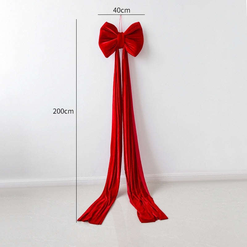 Christmas Decoration Velvet Large Bow Decoration