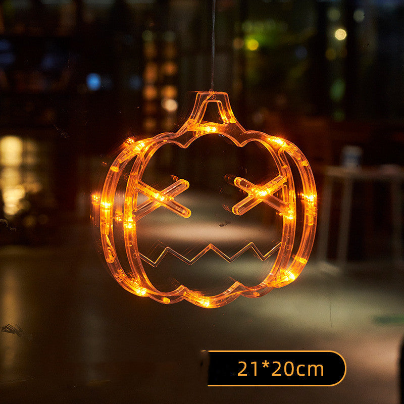 Halloween Window Lights – Hanging Spiders, Pumpkins & Ghosts