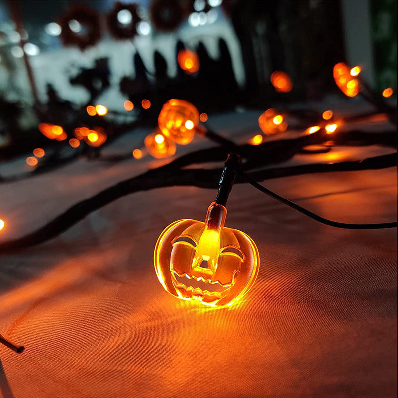 Halloween Bat & Pumpkin Willow Vine String Lights