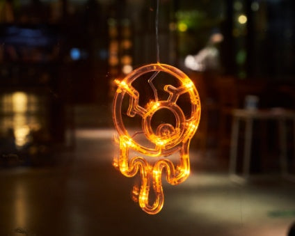 Halloween Window Lights – Hanging Spiders, Pumpkins & Ghosts